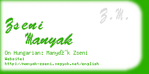 zseni manyak business card